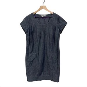 Boden Shift Cotton Denim short sleeved dress
